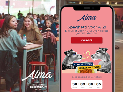 Welkomstcoupons van Alma use case